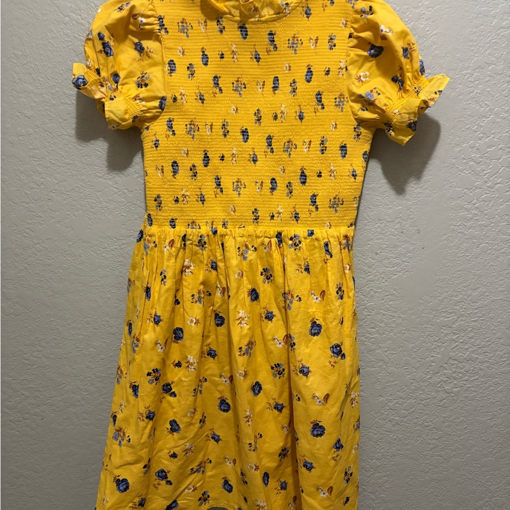 Janie and Jack Yellow Ruffled Smocked Sundress Girls Size 18